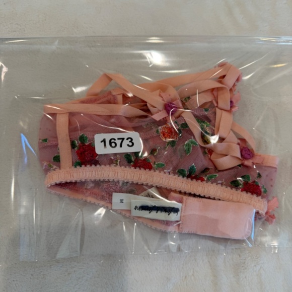 New! For Love & Lemons Eloise Embroidered Floral Dot Garter Belt 31673 - Picture 13 of 13